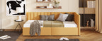 Upholstered Daybed with 2 Storage Drawers Twin Size Sofa Bed Frame No Box Spring Needed, Linen Fabric (Yellow) - Groovy Boardz