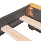 Upholstered Daybed with 2 Storage Drawers Twin Size Sofa Bed Frame No Box Spring Needed, Linen Fabric (Yellow) - Groovy Boardz