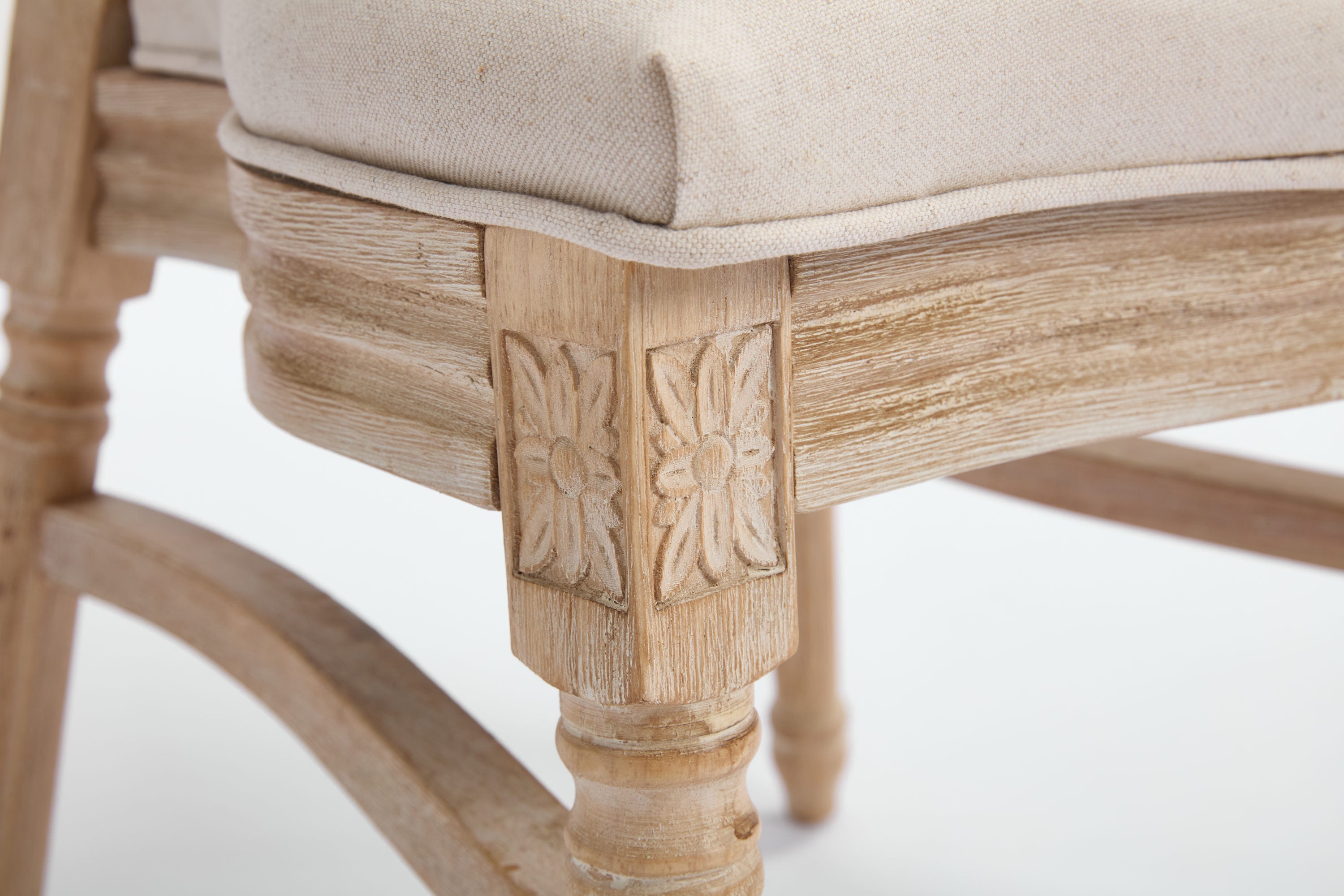 French Country Dining Chairs Set of 2, Upholstered Chairs with Nature Rattan Round Back, Wire drawing and carving techniques ,Disassemblable and Stackable, for Living Room, Kitchen , Restaurant Use