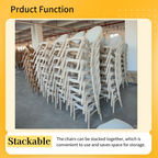 French Country Dining Chairs Set of 2, Upholstered Chairs with Nature Rattan Round Back, Wire drawing and carving techniques ,Disassemblable and Stackable, for Living Room, Kitchen , Restaurant Use