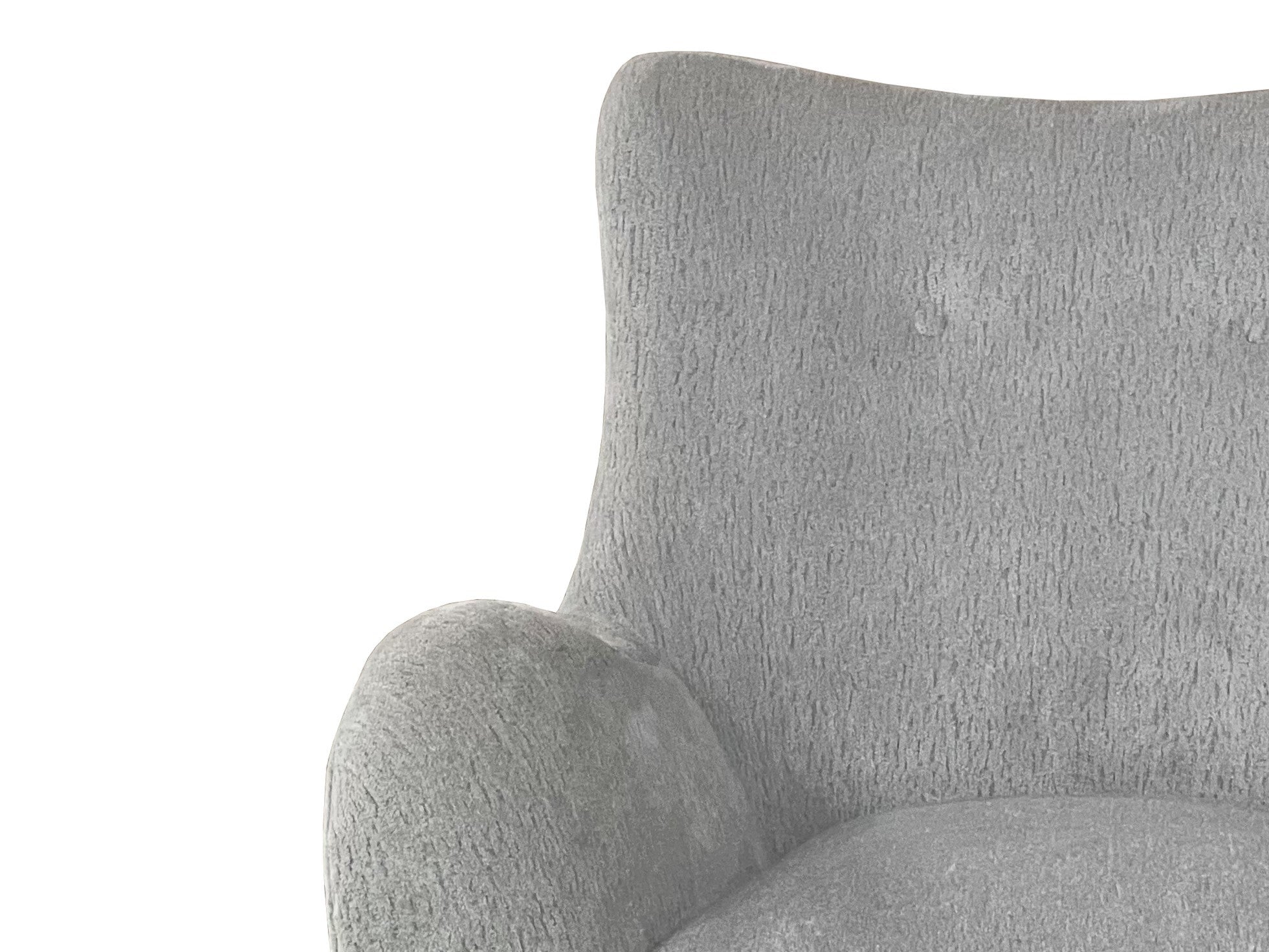 Swivel Accent Chair in Zinc Colored Fabric