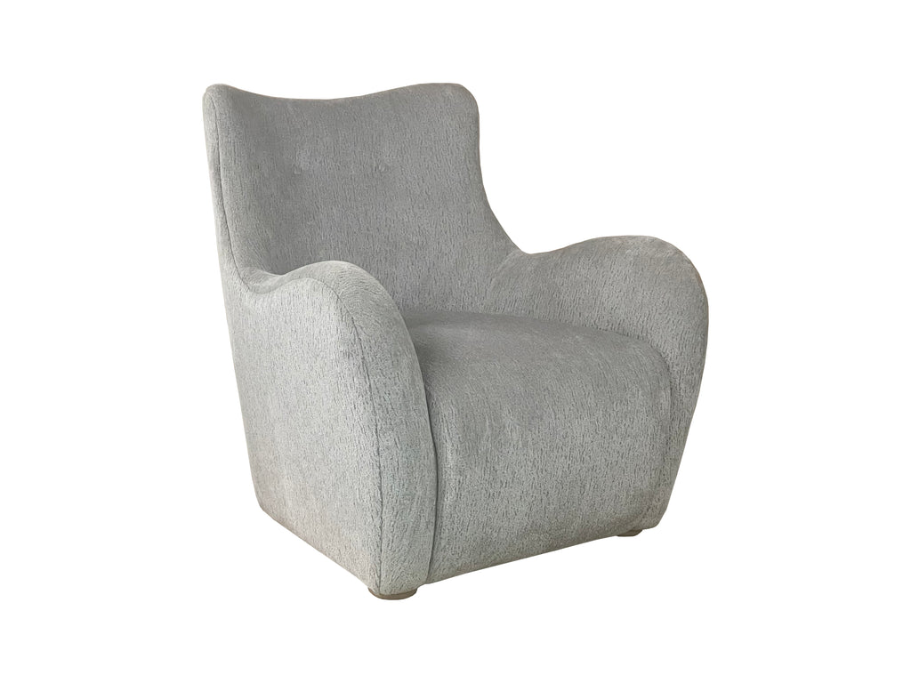 Swivel Accent Chair in Zinc Colored Fabric