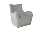 Swivel Accent Chair in Zinc Colored Fabric