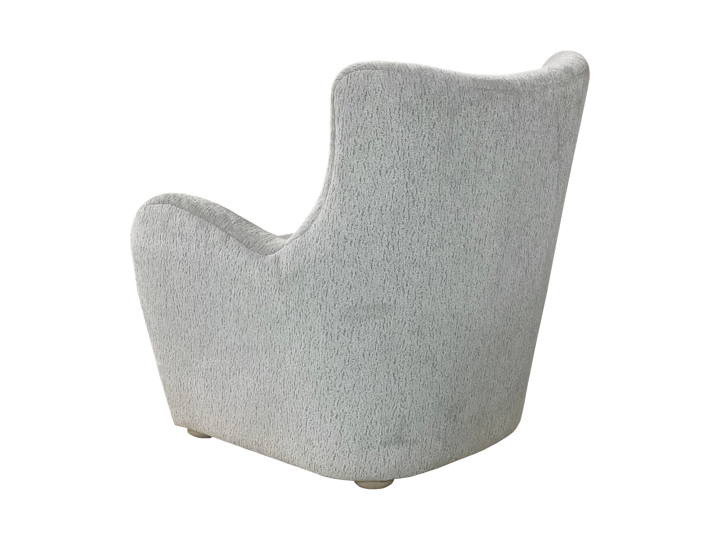 Swivel Accent Chair in Zinc Colored Fabric