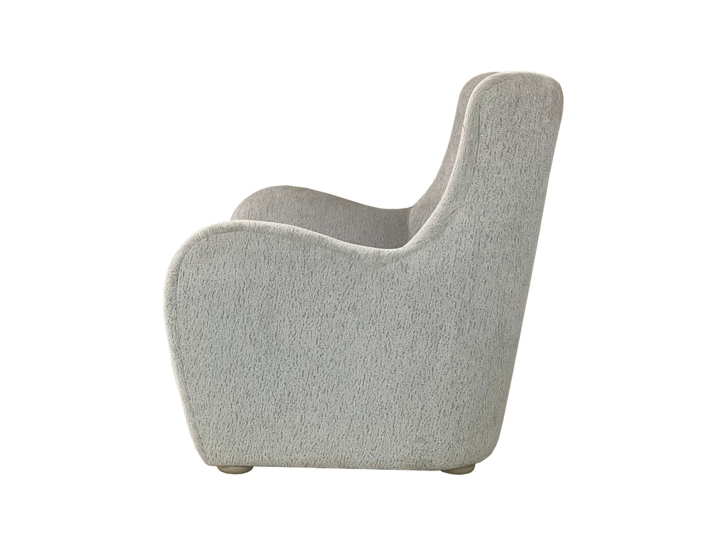 Swivel Accent Chair in Zinc Colored Fabric