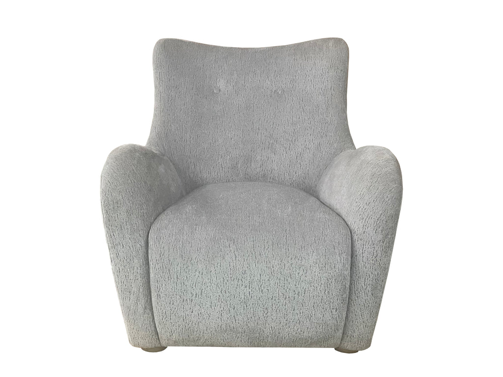 Swivel Accent Chair in Zinc Colored Fabric
