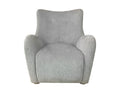 Swivel Accent Chair in Zinc Colored Fabric