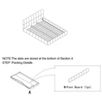 King size Upholstered Bed Frame with Thick Fabric, Chenille Fabric Grounded Queen Size Platform Bed with Headboard and Solid Frame. No Box Spring Needed-Dark Gray(88.5''*85.5''*24'')