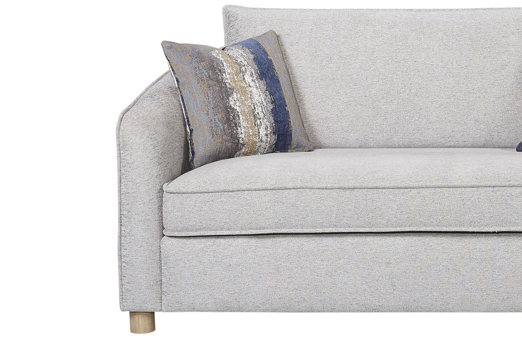 Loveseat in Sand Fabric - 2 Down Pillows