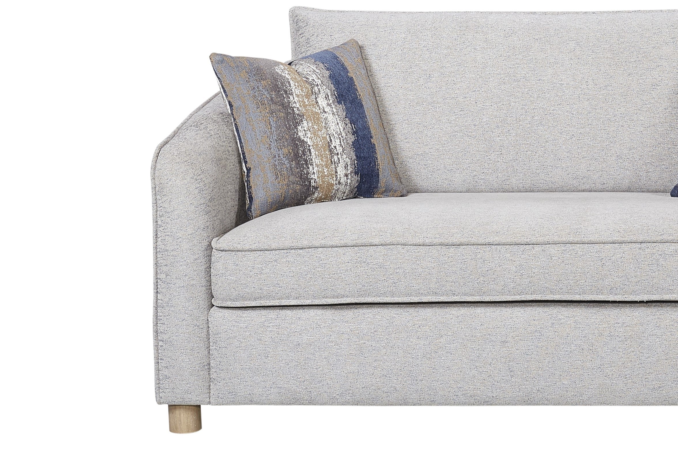 Loveseat in Sand Fabric - 2 Down Pillows