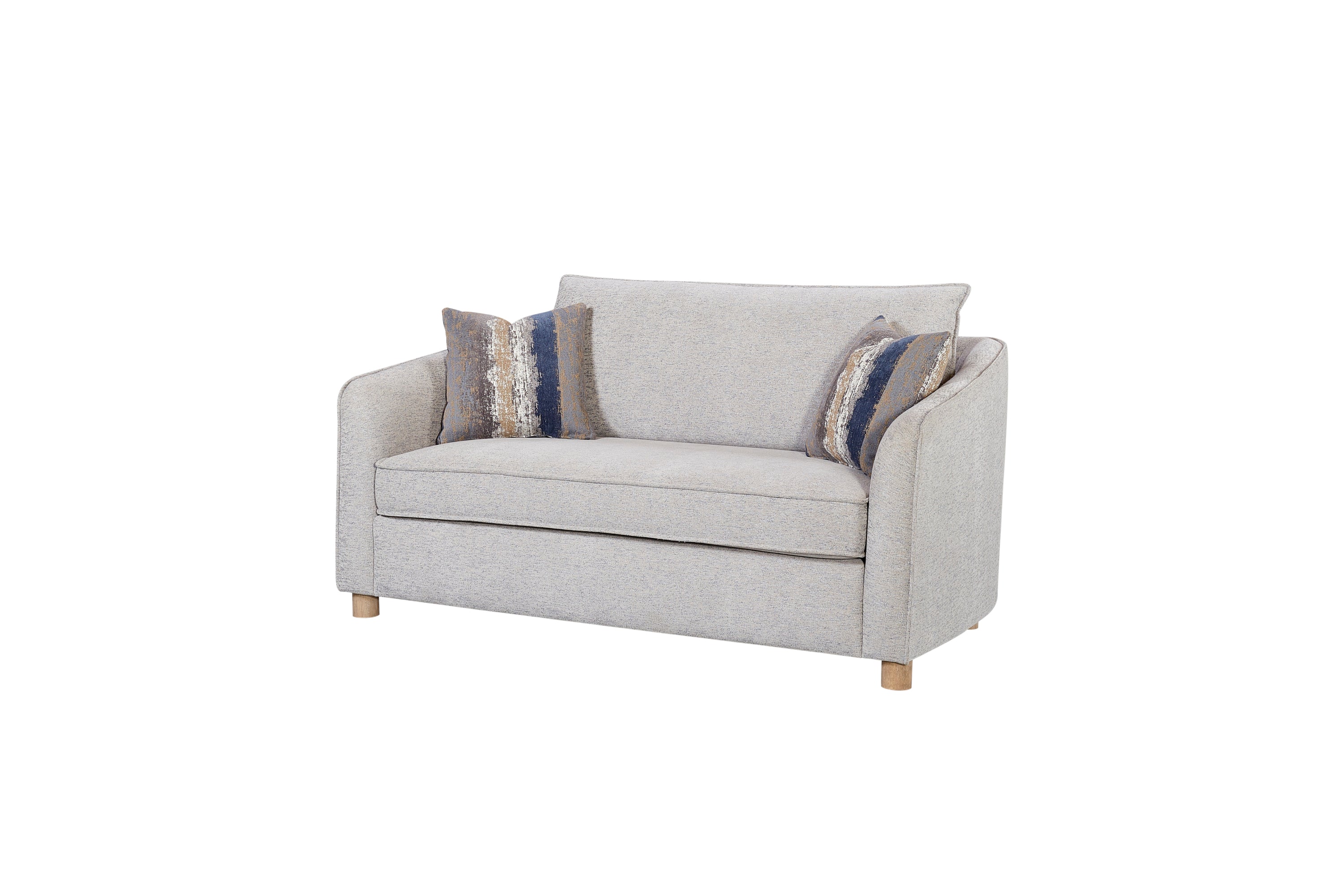 Loveseat in Sand Fabric - 2 Down Pillows