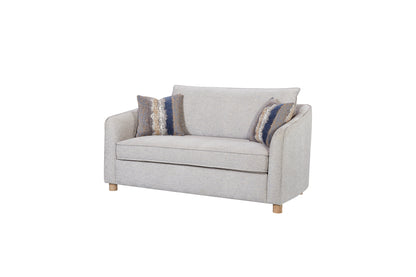 Loveseat in Sand Fabric - 2 Down Pillows