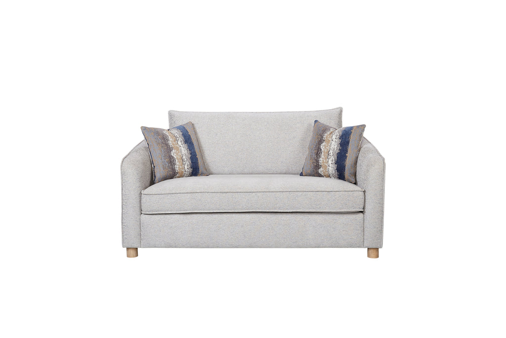 Loveseat in Sand Fabric - 2 Down Pillows