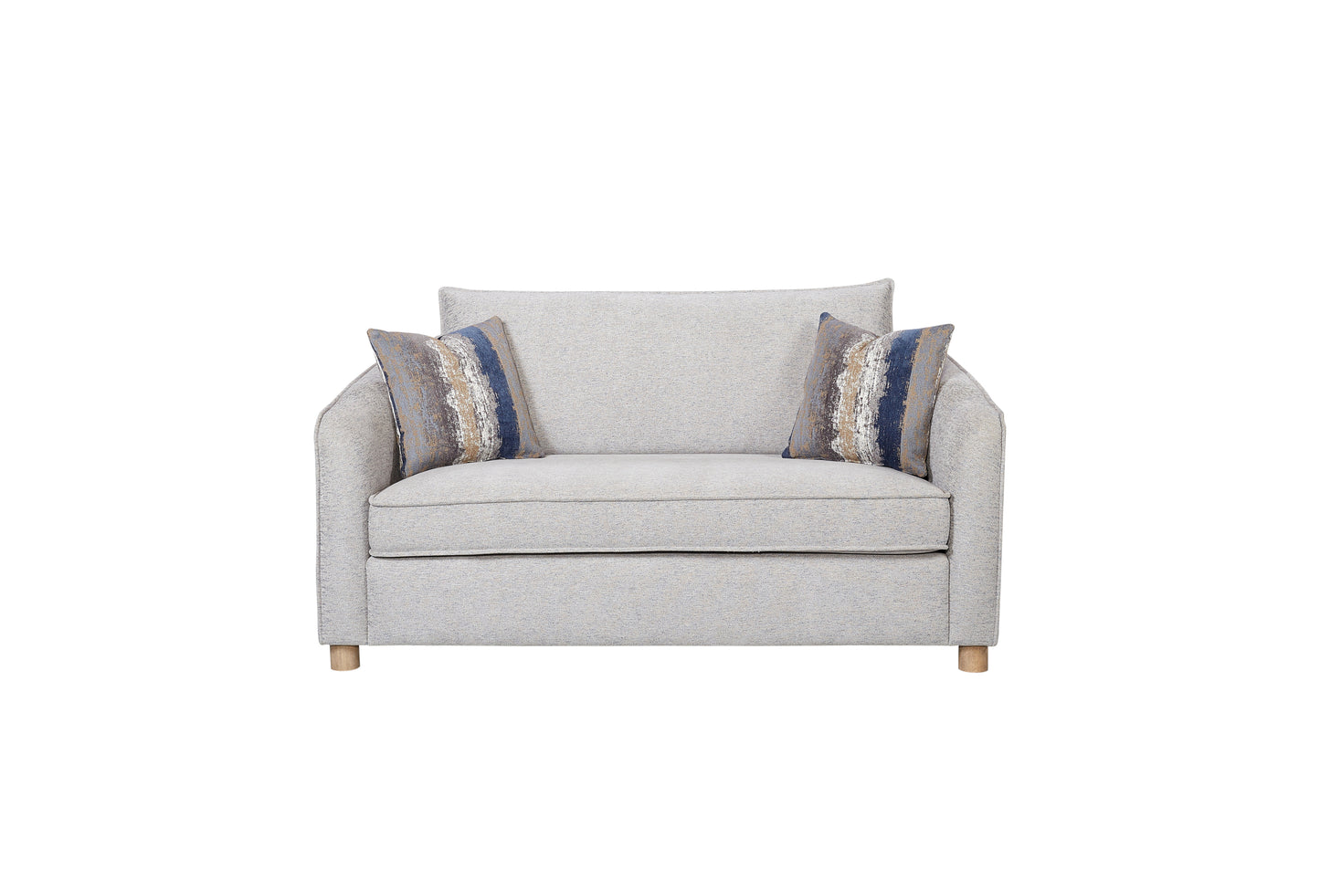 Loveseat in Sand Fabric - 2 Down Pillows