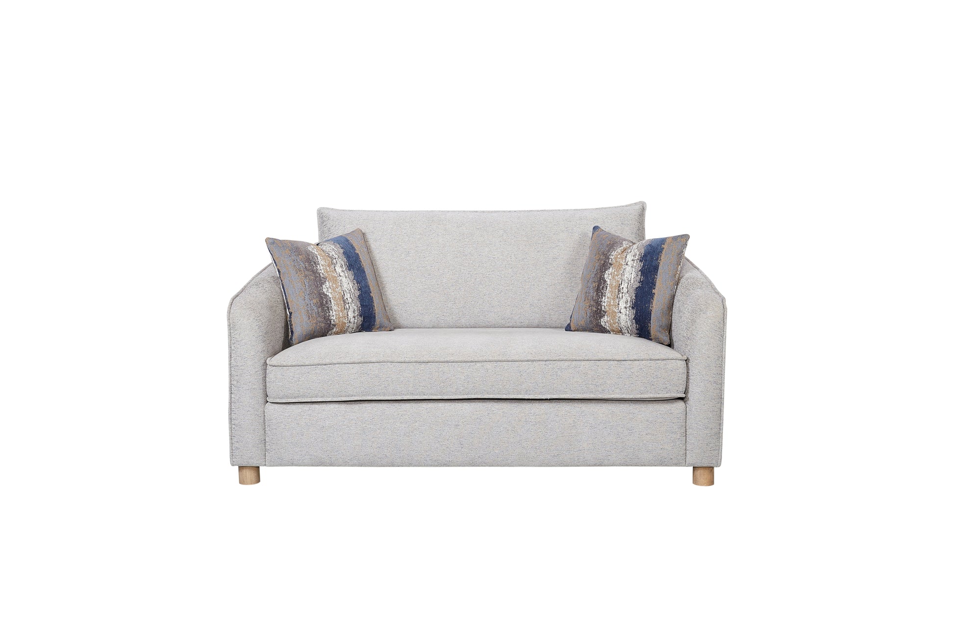 Loveseat in Sand Fabric - 2 Down Pillows