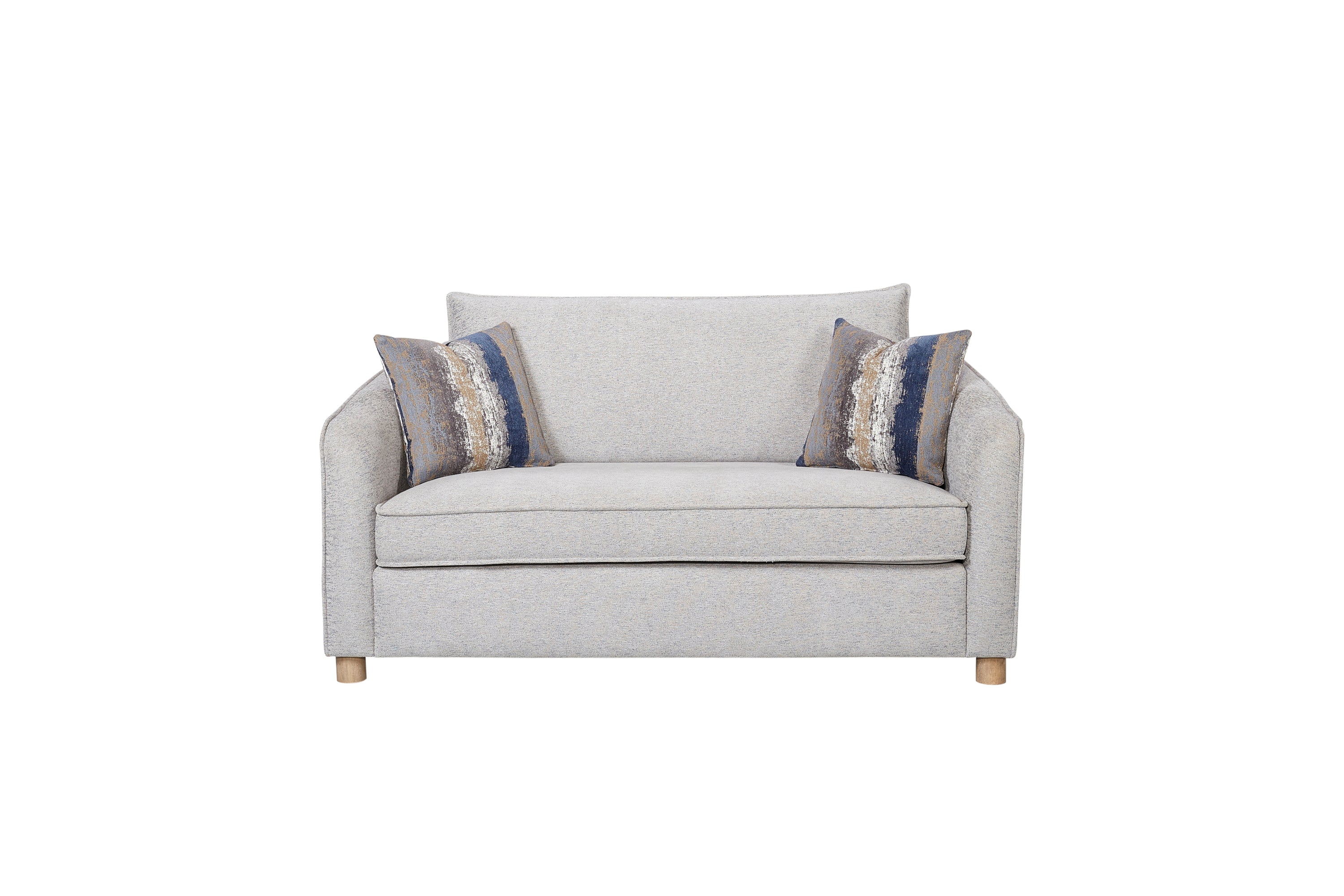 Loveseat in Sand Fabric - 2 Down Pillows