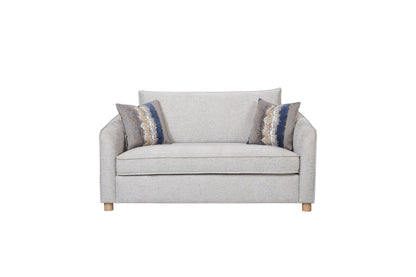 Loveseat in Sand Fabric - 2 Down Pillows