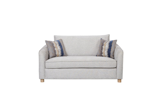 Loveseat in Sand Fabric - 2 Down Pillows