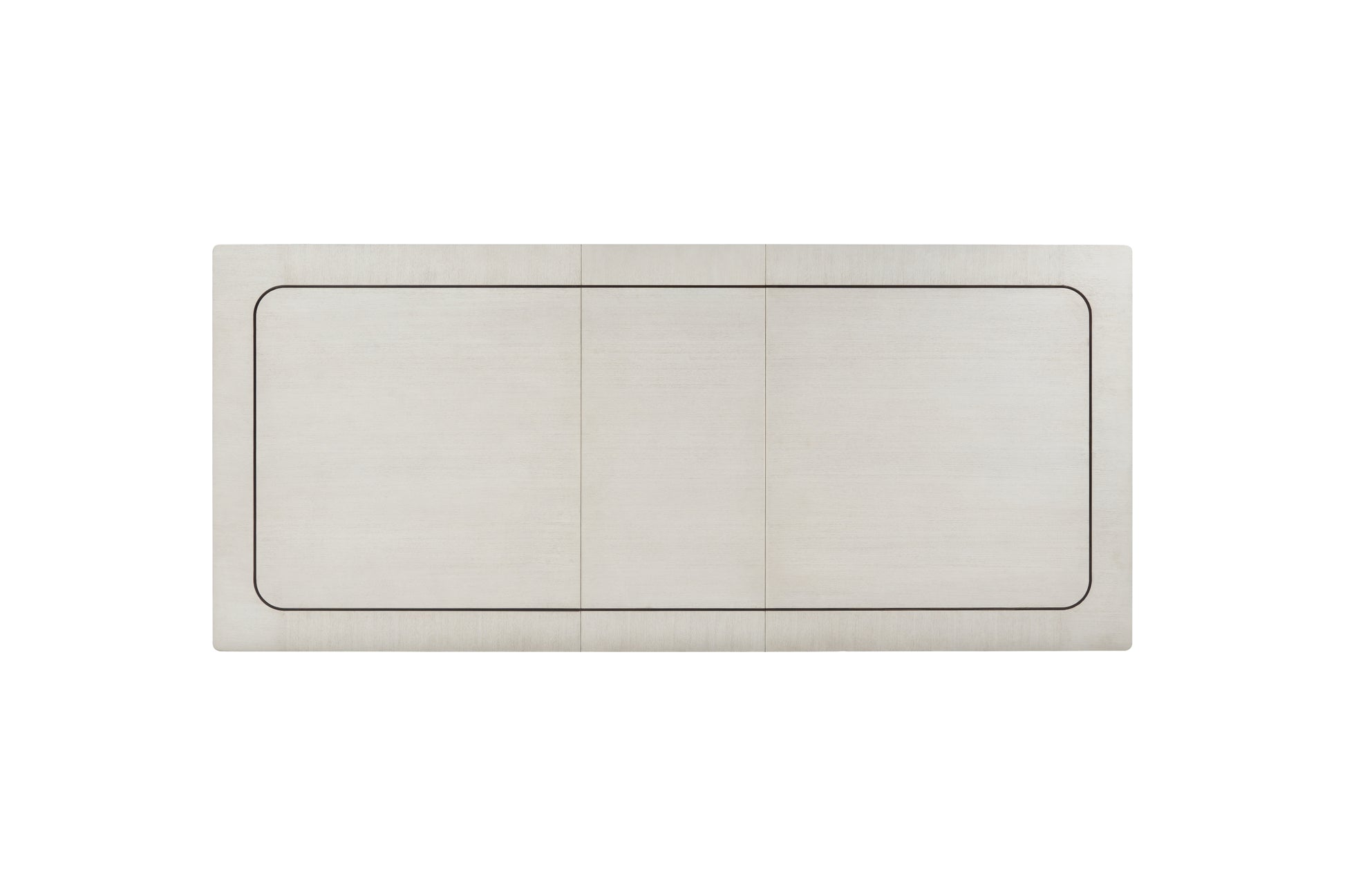 Expandable Leg Tablewith Metal Inlay - Vanilla