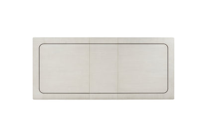 Expandable Leg Tablewith Metal Inlay - Vanilla