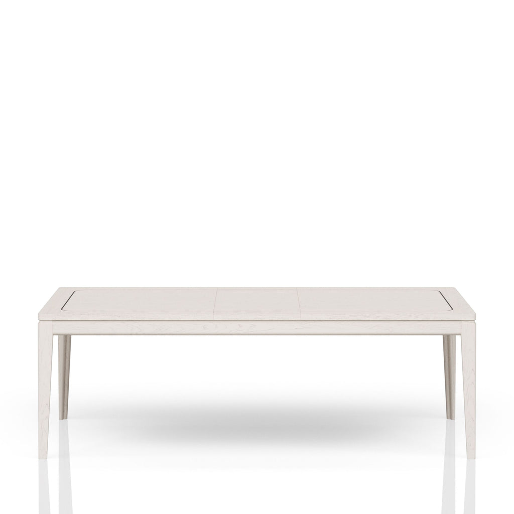 Expandable Leg Tablewith Metal Inlay - Vanilla