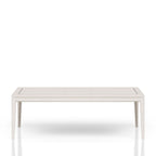 Expandable Leg Tablewith Metal Inlay - Vanilla