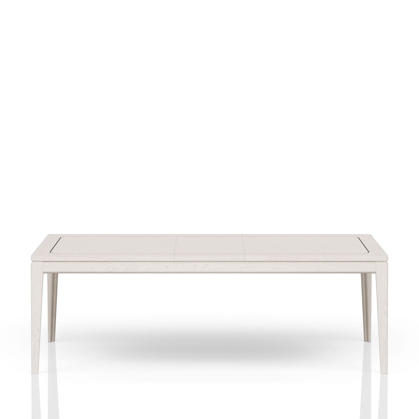 Expandable Leg Tablewith Metal Inlay - Vanilla