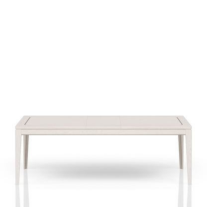Expandable Leg Tablewith Metal Inlay - Vanilla