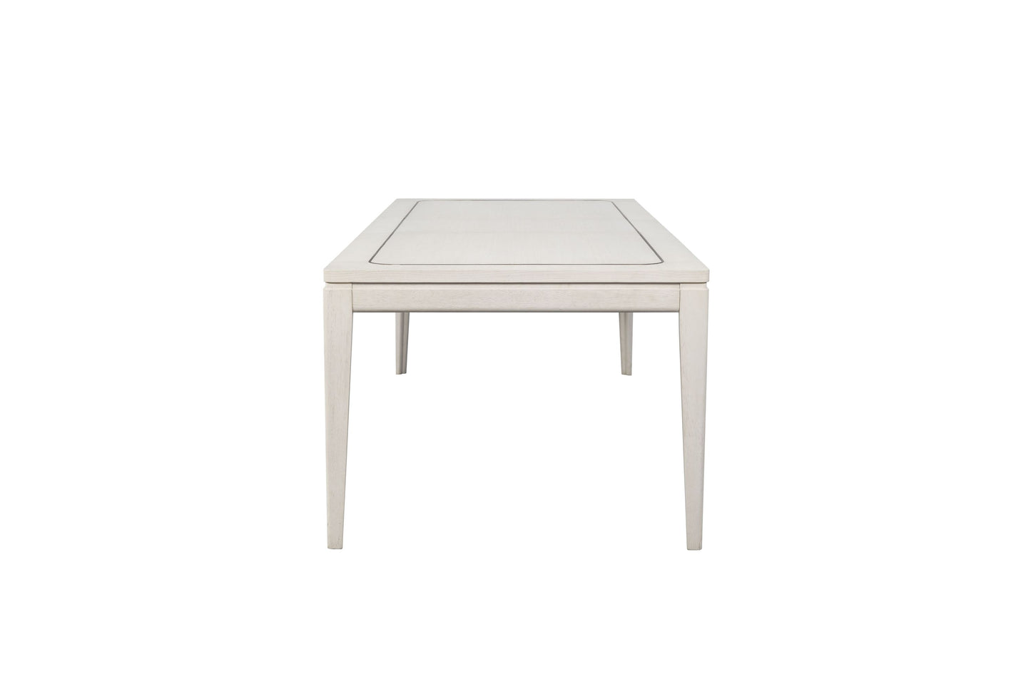 Expandable Leg Tablewith Metal Inlay - Vanilla