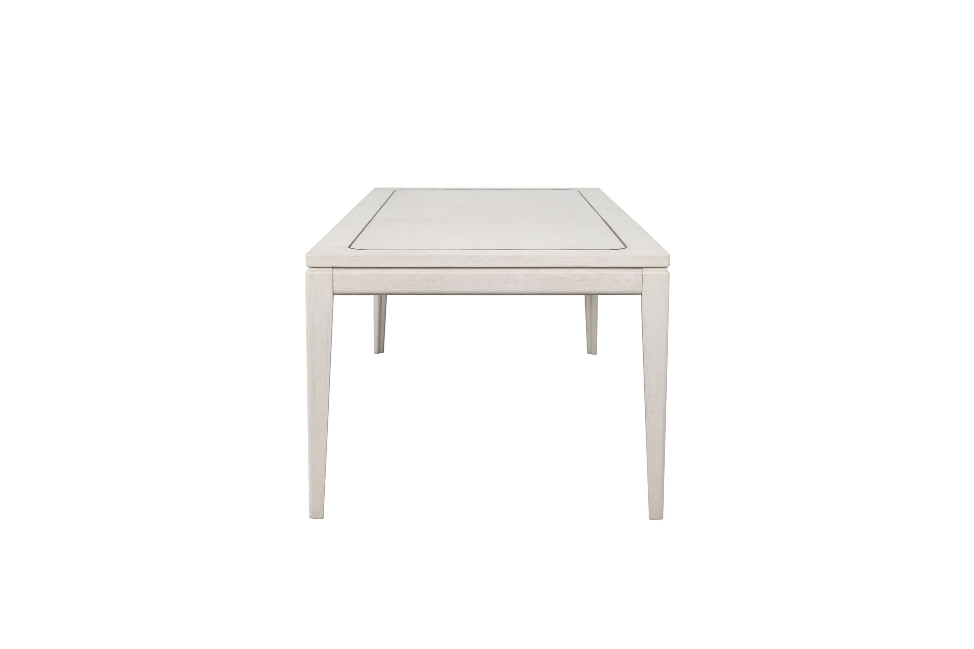 Expandable Leg Tablewith Metal Inlay - Vanilla