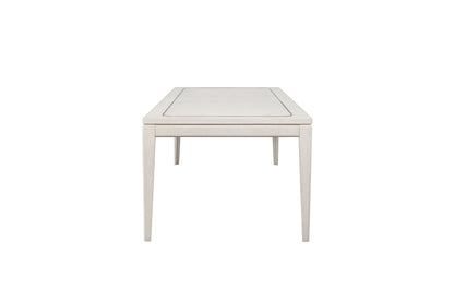 Expandable Leg Tablewith Metal Inlay - Vanilla