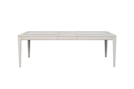 Expandable Leg Tablewith Metal Inlay - Vanilla