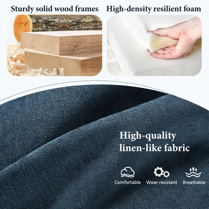 U_Style U-shaped Freely Transformable Modular Corner Sofa with Two Ottomans, Suitable for Living Rooms, Studies, Home Theaters, and More.