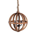 Versatile Brown Wood 4-Light Chandelier for Dining.
