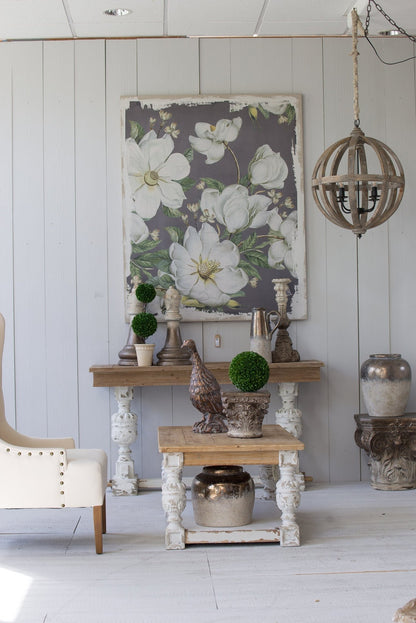 4 - Light Wood Chandelier, Hanging Light Fixture with Adjustable Chain for Kitchen Dining Room Foyer Entryway, Bulb Not Included - Groovy Boardz