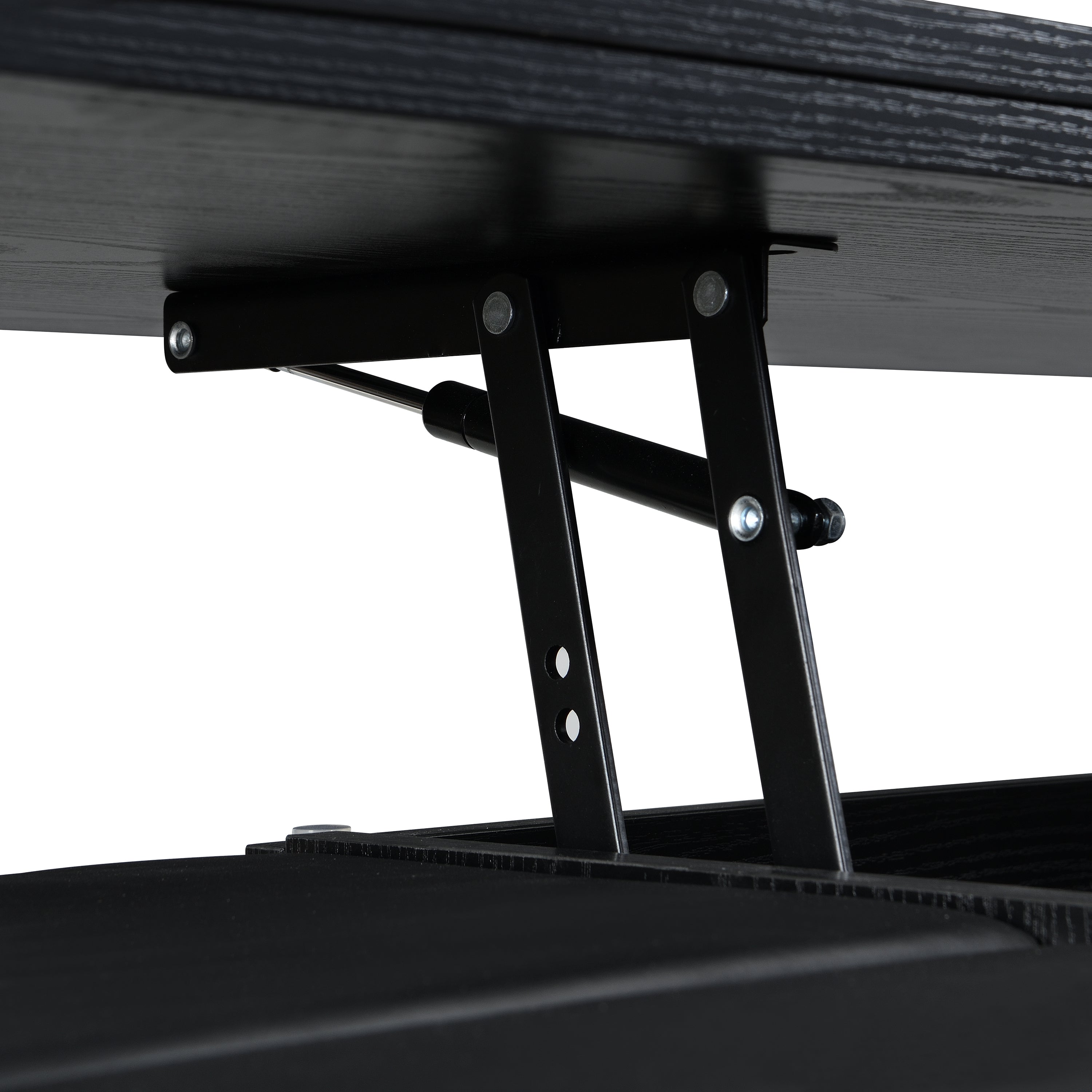 Multi-Functional Lift-Top Coffee Table with Hidden Storage and Stools, Multi-Function Modern Center Table with 4 Stools and Casters,Perfect for Modern Living Spaces, Black