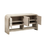 U_Style Versatile console table with Woven Wood Slats and Solid Wood Veneer,Suitable for Entryway, Hallway, Living Room,Foyer,Corridor