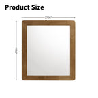 Vichy 5-Piece Rubberwood Bedroom Set with Textured Polyester Upholstered Queen Bed, Dresser, Mirror, and 2 Nightstands