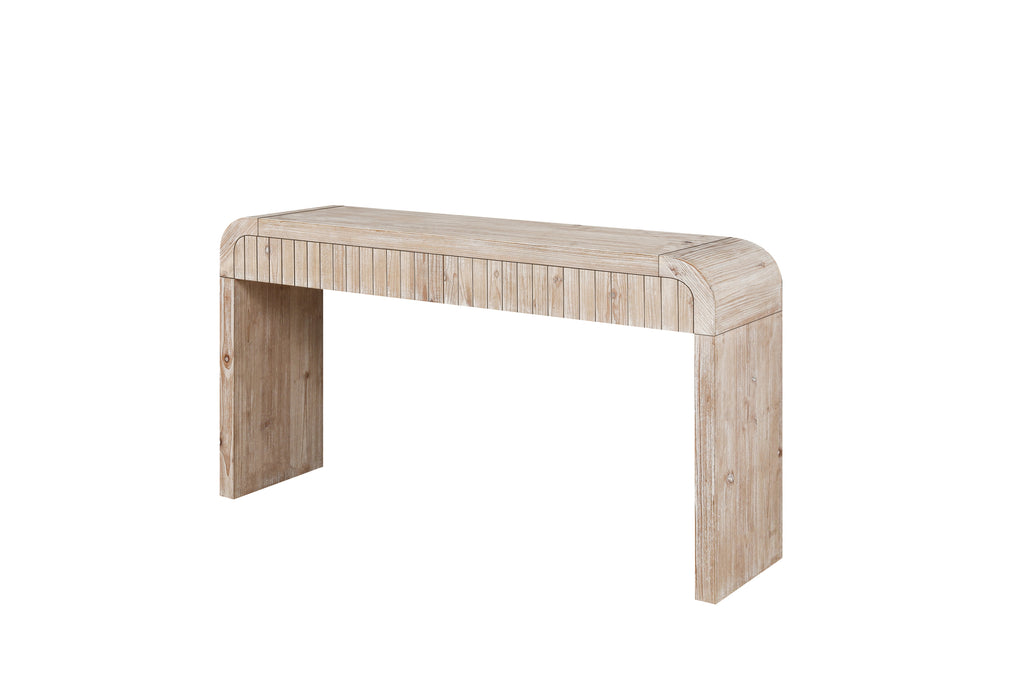 59'' Vintage Crafted Entryway Table,Two Hidden Handle Drawers,Farmhouse Console Table ,Easy Assembly, for Entrance & Dinning Room & Living Room & Hallway (Natural Wood Washed)