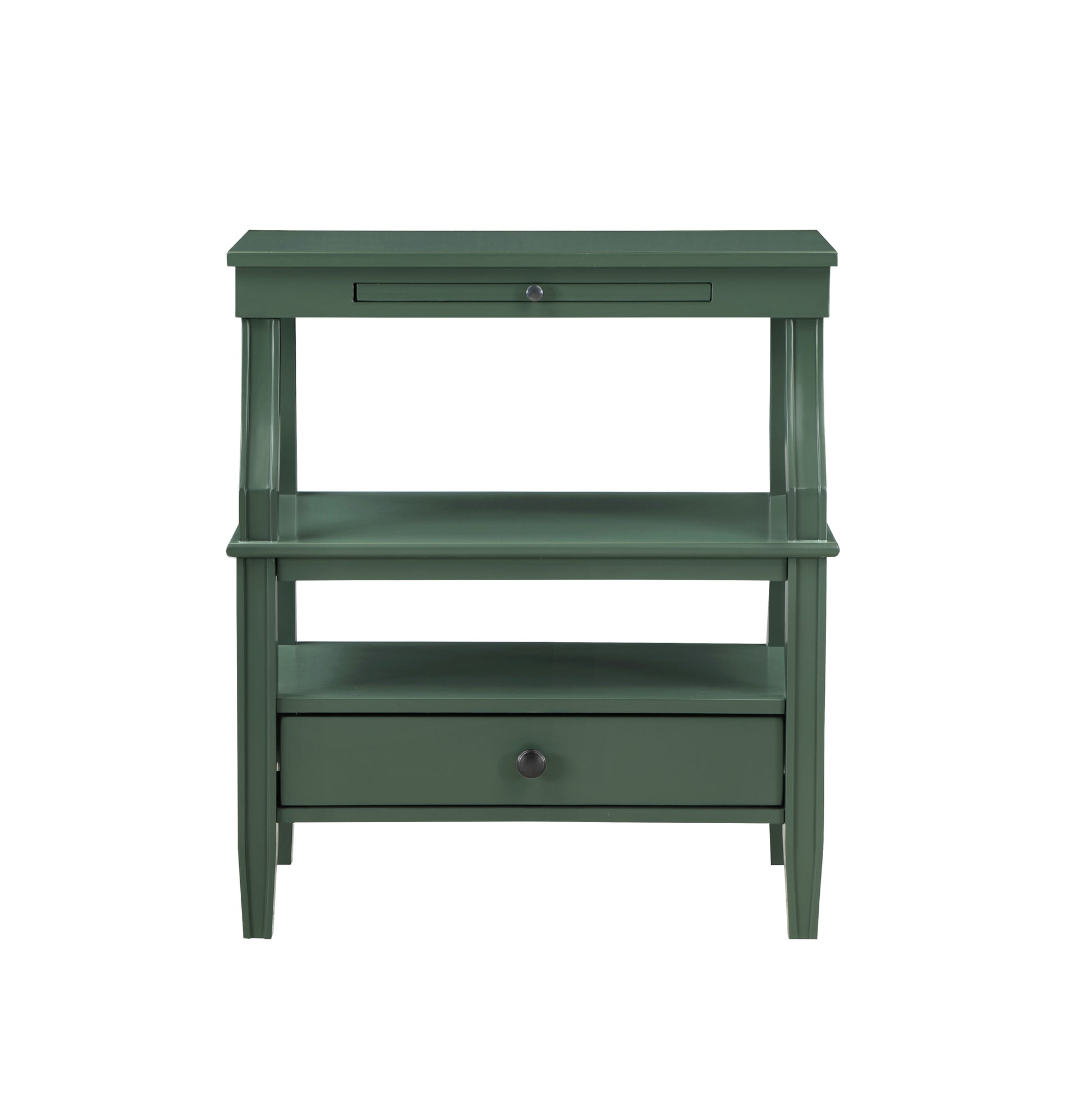 Newland Vintage Green Storage Nightstand
