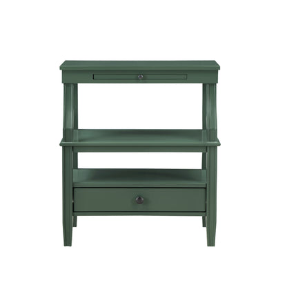 Newland Vintage Green Storage Nightstand