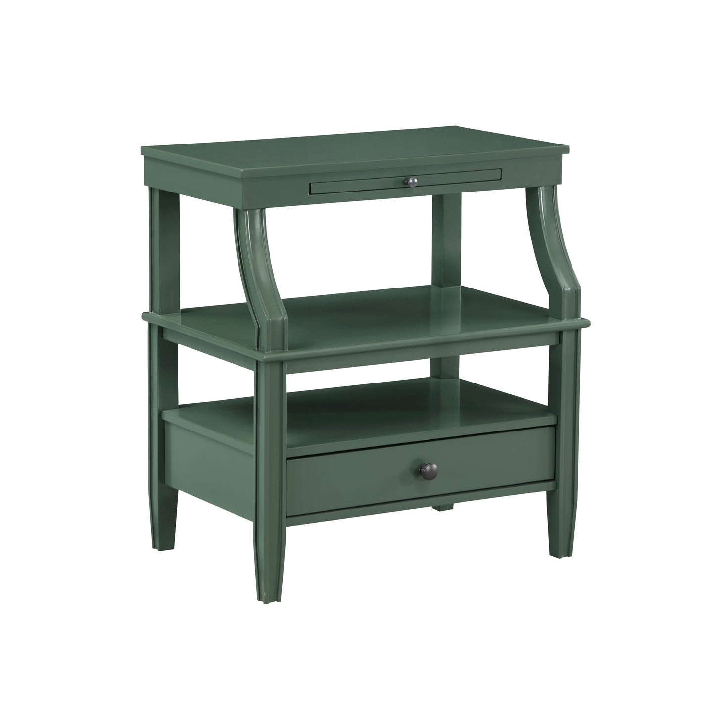 Newland Vintage Green Storage Nightstand