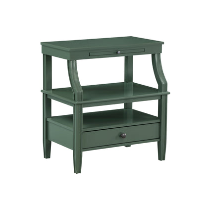 Newland Vintage Green Storage Nightstand