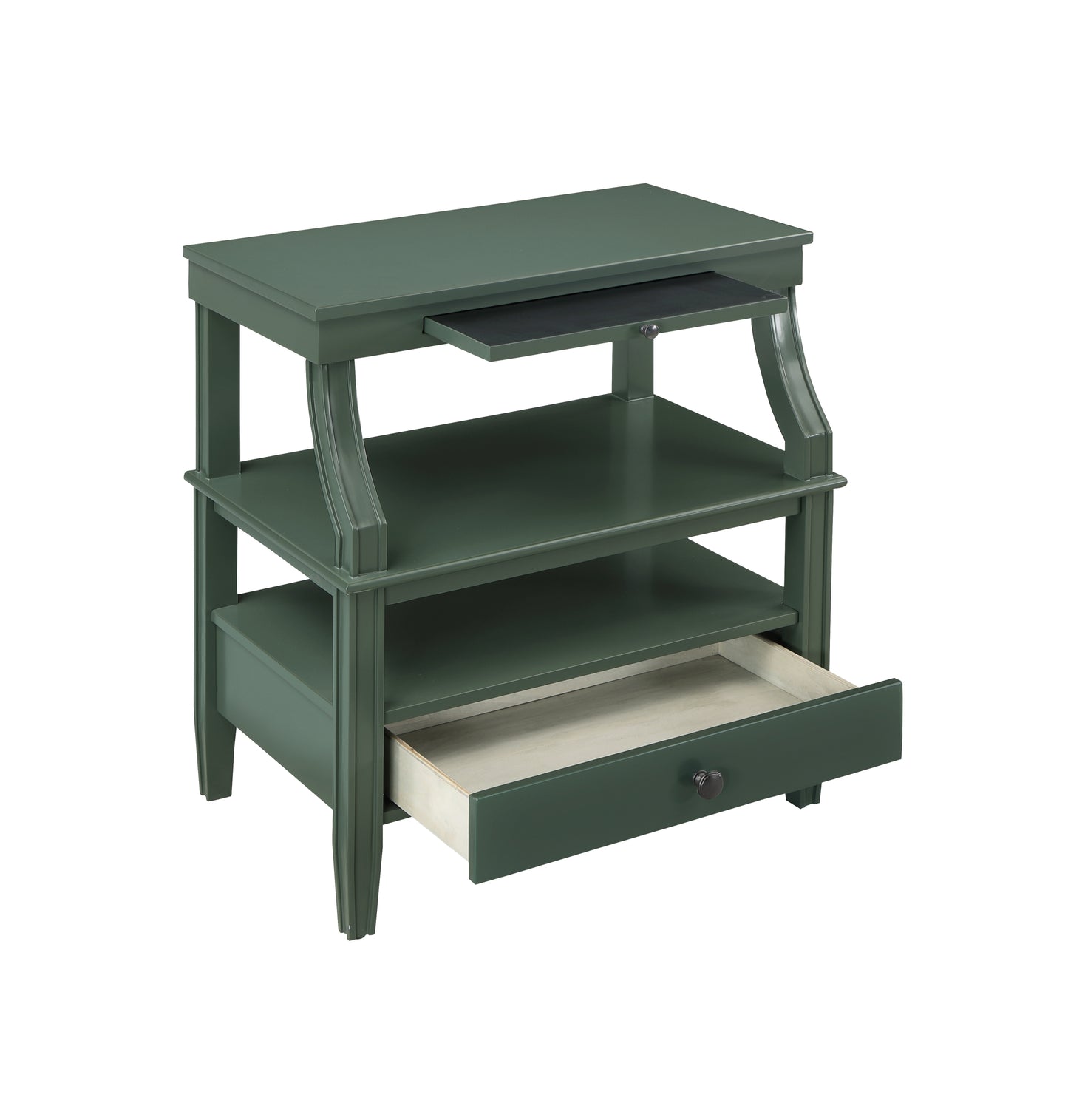 Newland Vintage Green Storage Nightstand