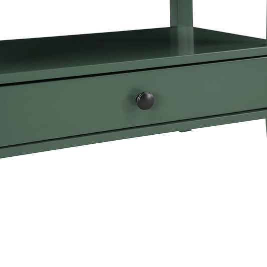Newland Vintage Green Storage Nightstand