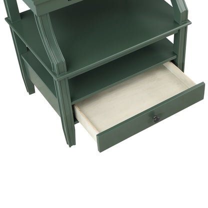 Newland Vintage Green Storage Nightstand