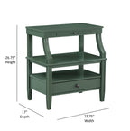 Newland Vintage Green Storage Nightstand