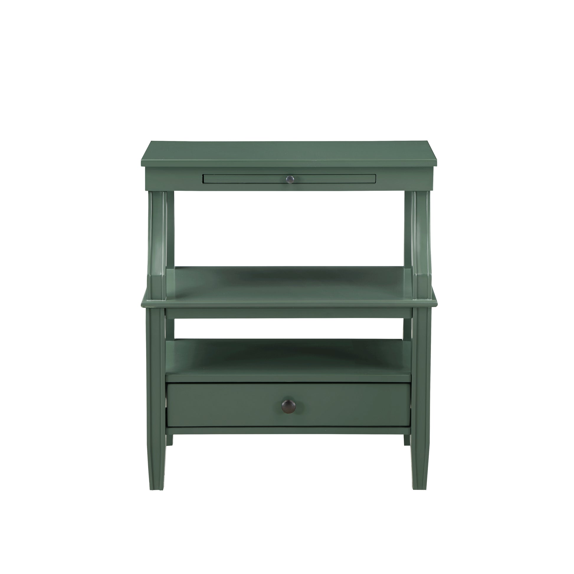 Newland Vintage Green Storage Nightstand