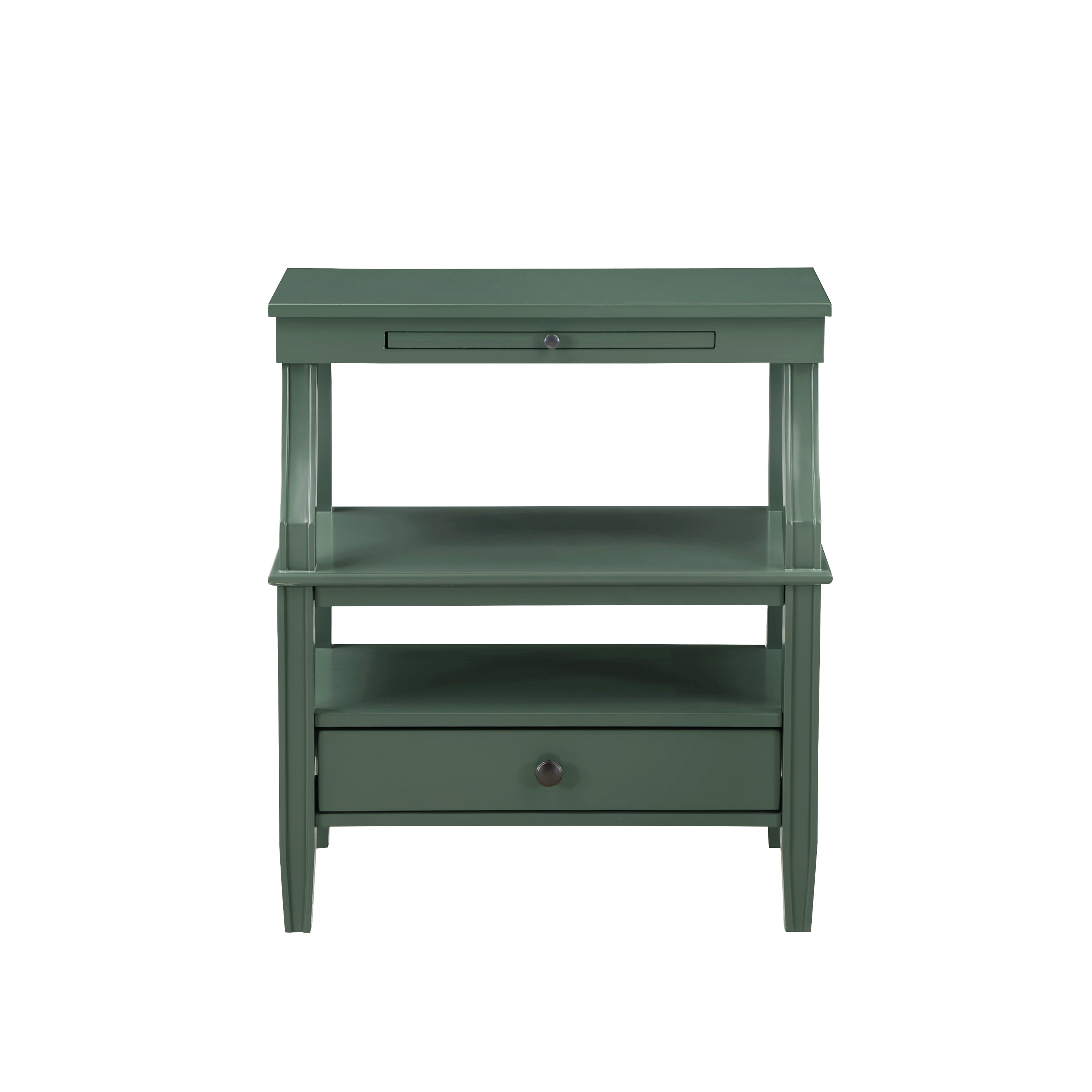 Newland Vintage Green Storage Nightstand