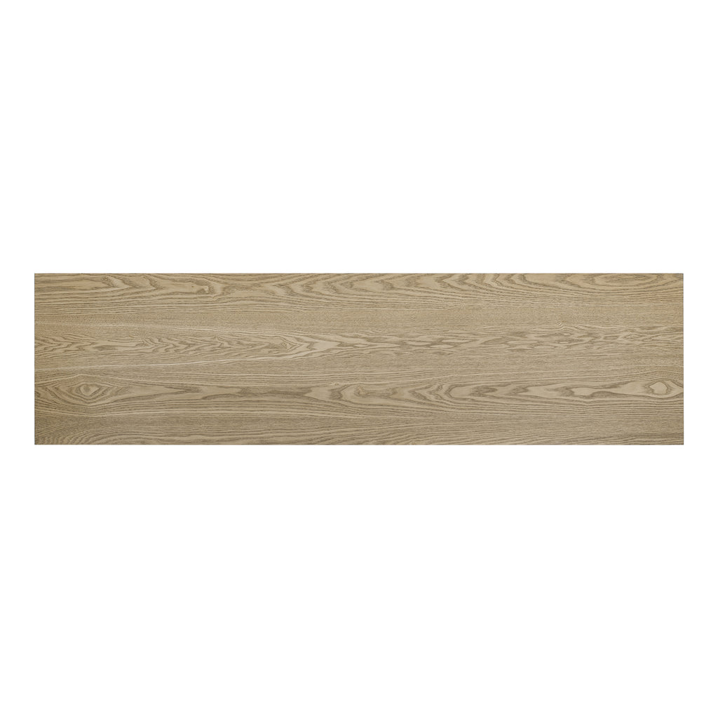 U_STYLE Vintage-Inspired and Ash Wood Veneer ConsoleTable with T-Leg Design,Suitable for Study,Entryway, Hallway, Living Room, Foyer